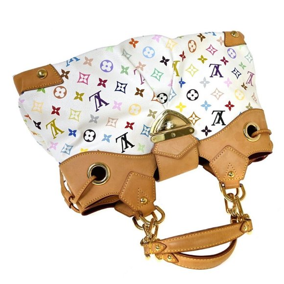 LOUIS VUITTON Ursula Chain Hand Bag Monogram Multi Leather White - Picture 14 of 16